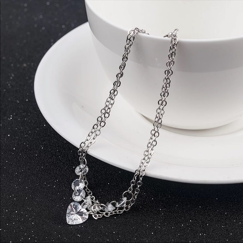 Crystal Heart ♡ Layered Bracelet GIFT - Picture 6 of 7
